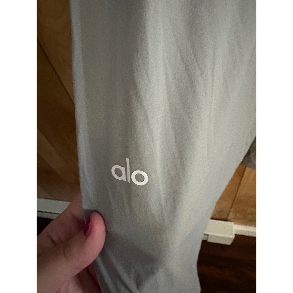 Alo Yoga Pursuit Trousers Light Grey Wide Leg Athletic Pants Womens Size Small - Picture 4 of 6